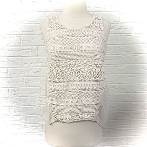 FINAL PRICE SALE Anthropologie Sunday in Brooklyn crochet tank Size small